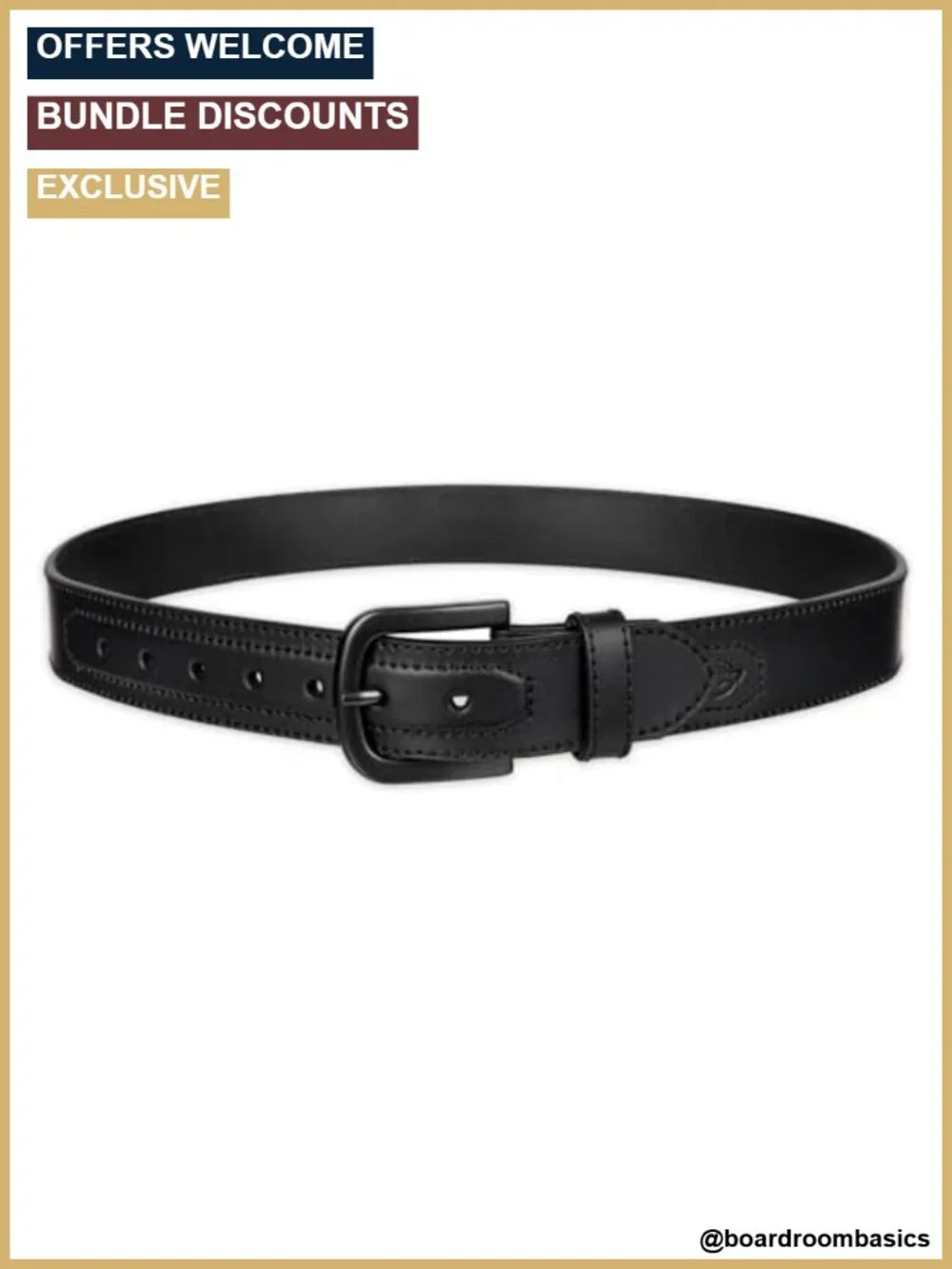 Men's Genuine Leather Harness Belt - Heavyweight Reinforced Workwear